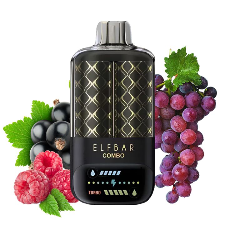 Elf Bar Combo 25000 Чорна Смородина та Малина + Виноград 5%