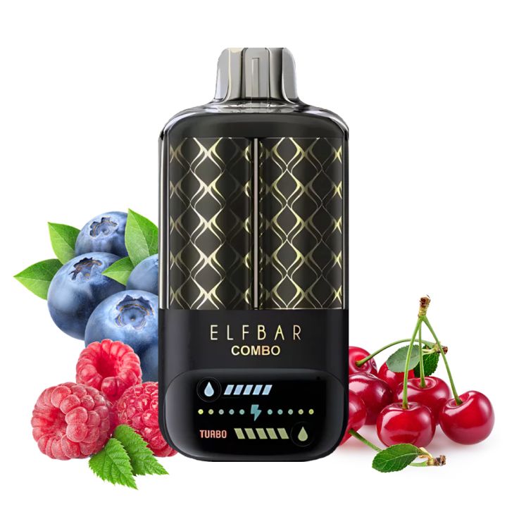 Elf Bar Combo 25000 Чорниця та Кисла Малина + Вишня 5%