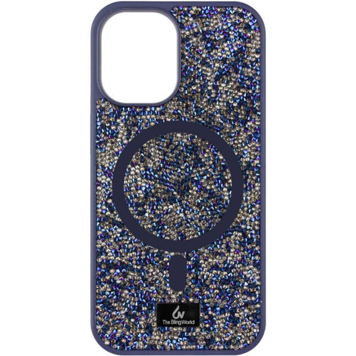 TPU чохол Bling World Rock Diamond with MagSafe для Apple iPhone 15 (6.1