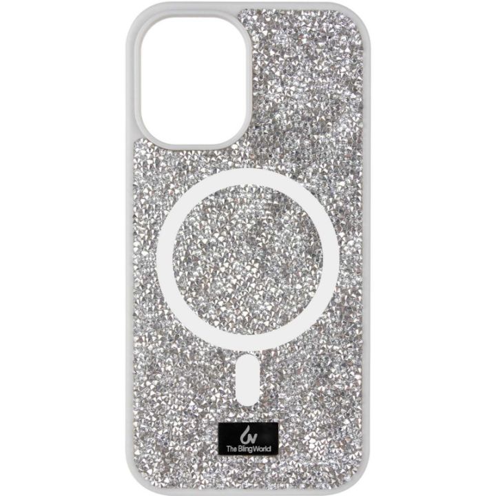 TPU чохол Bling World Rock Diamond with MagSafe для Apple iPhone 15 (6.1