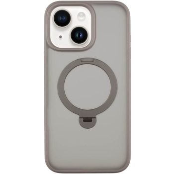 TPU+PC чохол Metal Buttons with MagSafe Colorful HQ Ring для Apple iPhone 15 (6.1