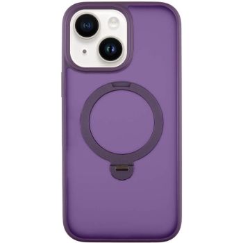 TPU+PC чохол Metal Buttons with MagSafe Colorful HQ Ring для Apple iPhone 15 (6.1